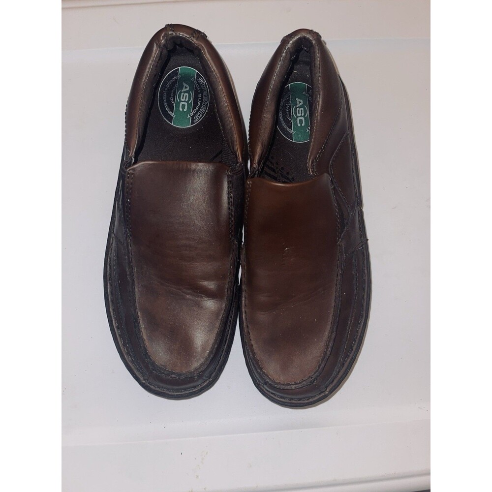 Streetcars Mens Brown Leather Loafers 10 1/2 M Carrera Slip On